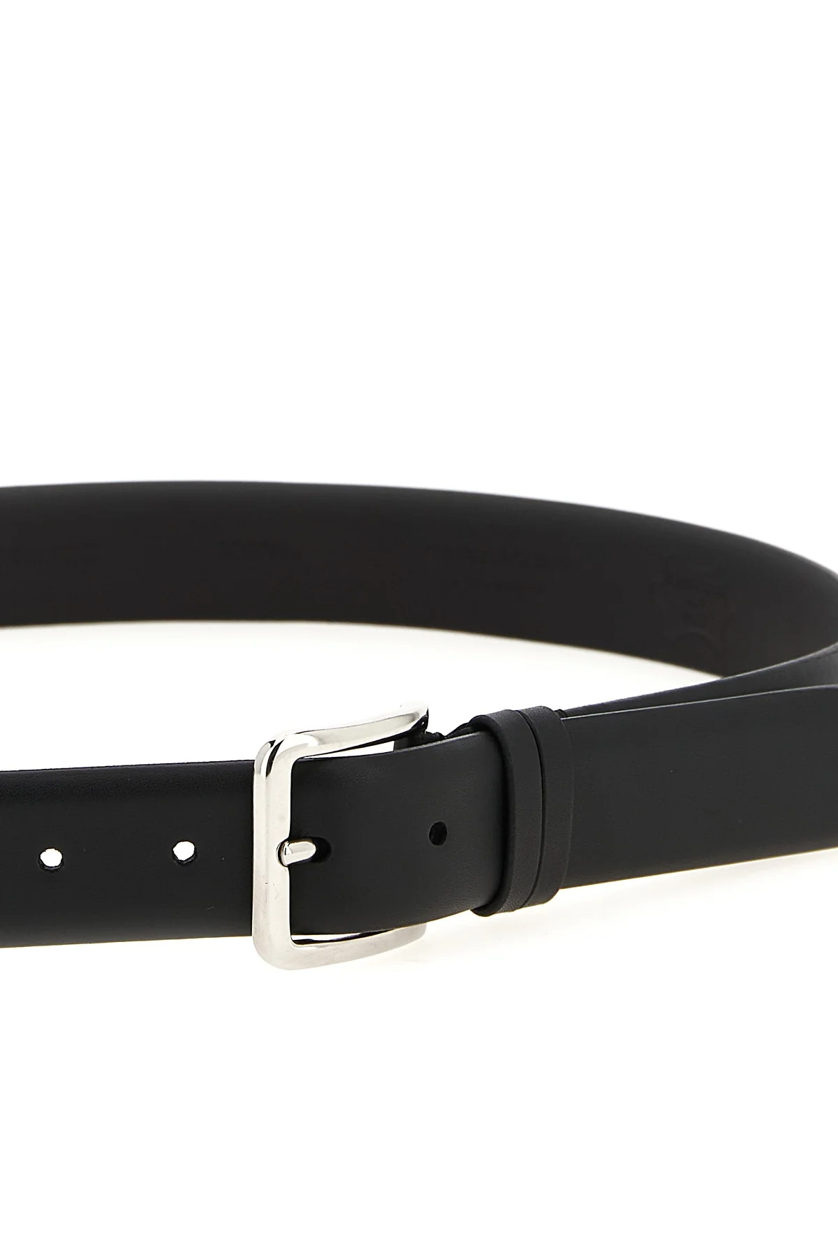 claudio zerbini belt in fine black calf