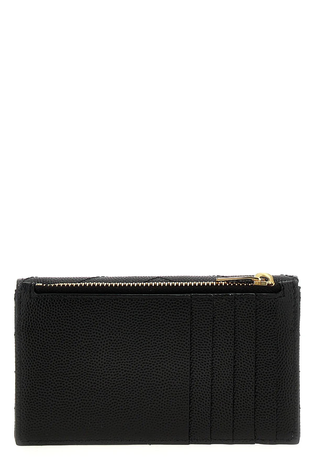 SAINT LAURENT OS cassandre chevron quilted grained leather card holder