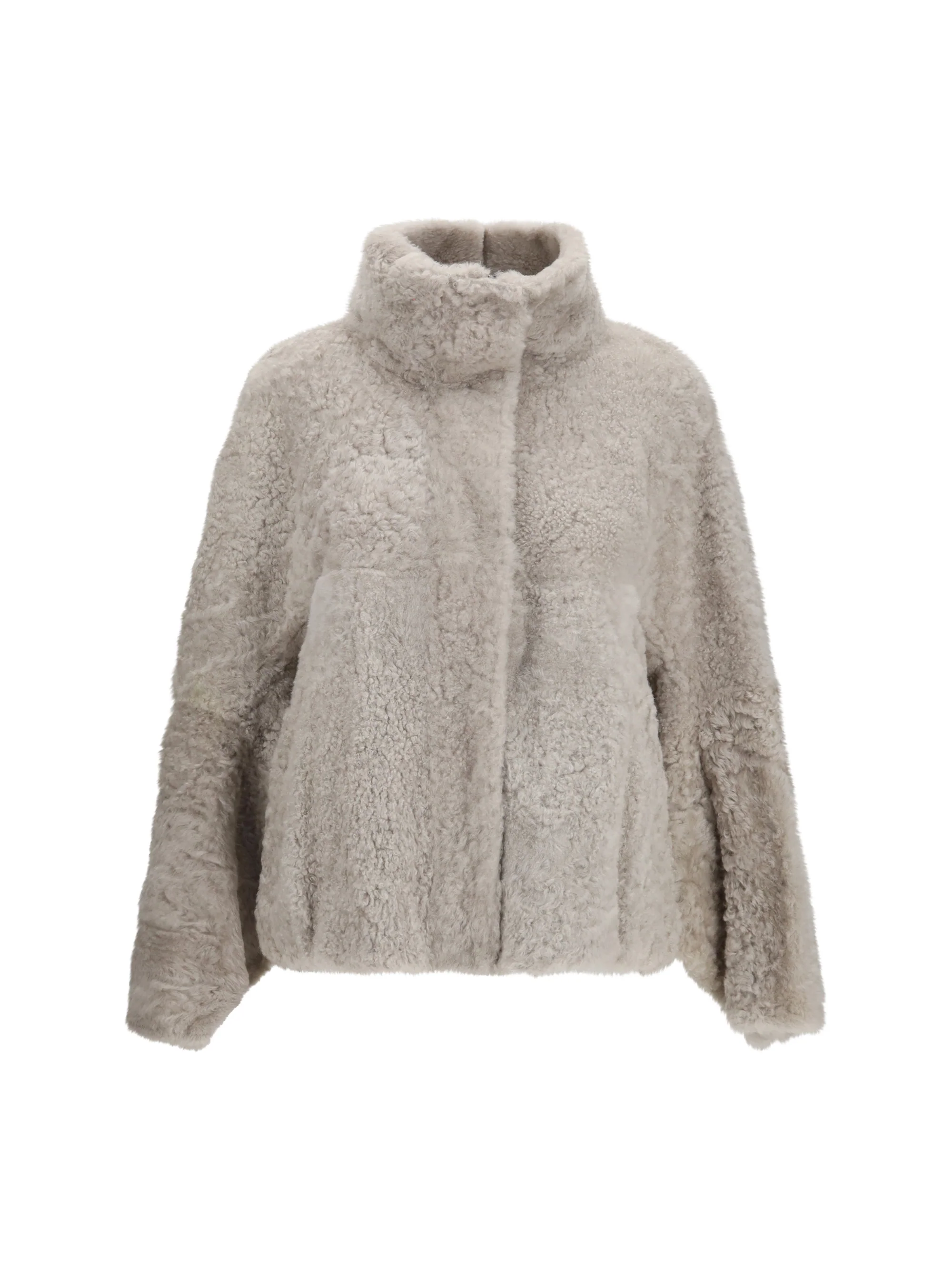 BRUNELLO CUCINELLI 40 high-neck shearling jacket