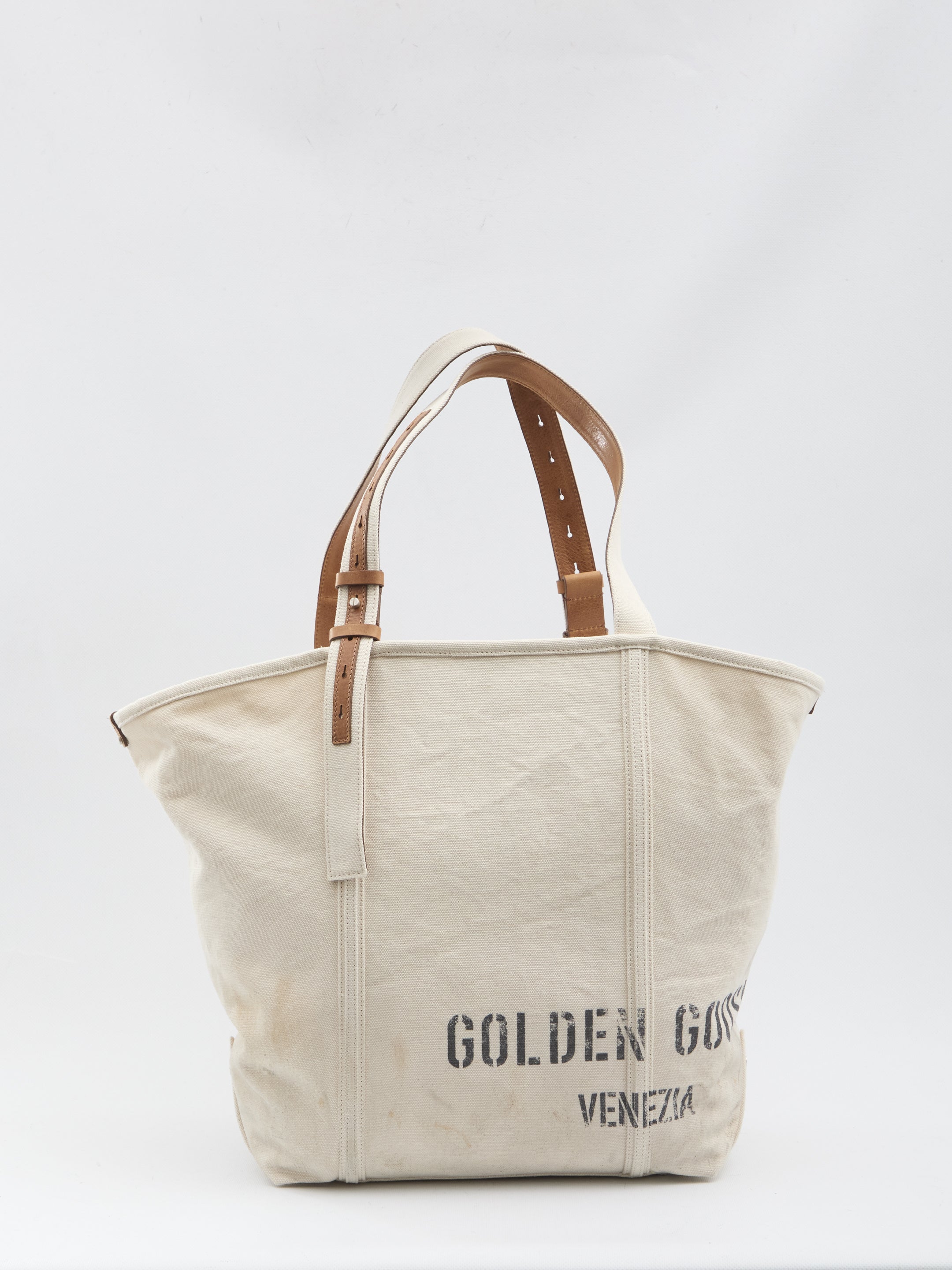 GOLDEN GOOSE OS canvas shopping bag