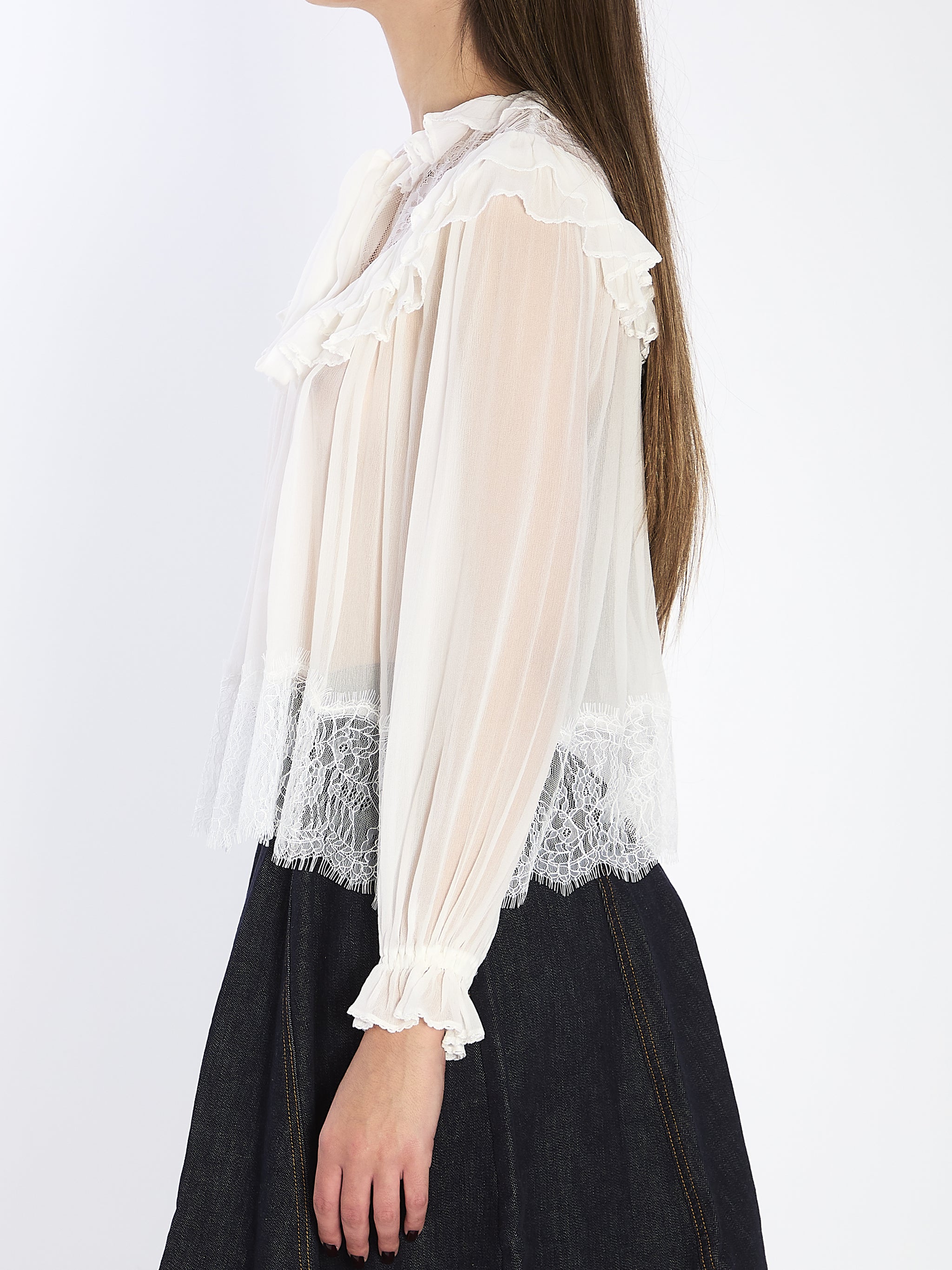 georgette lace blouse