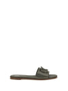 vlogo patent leather slide sandals