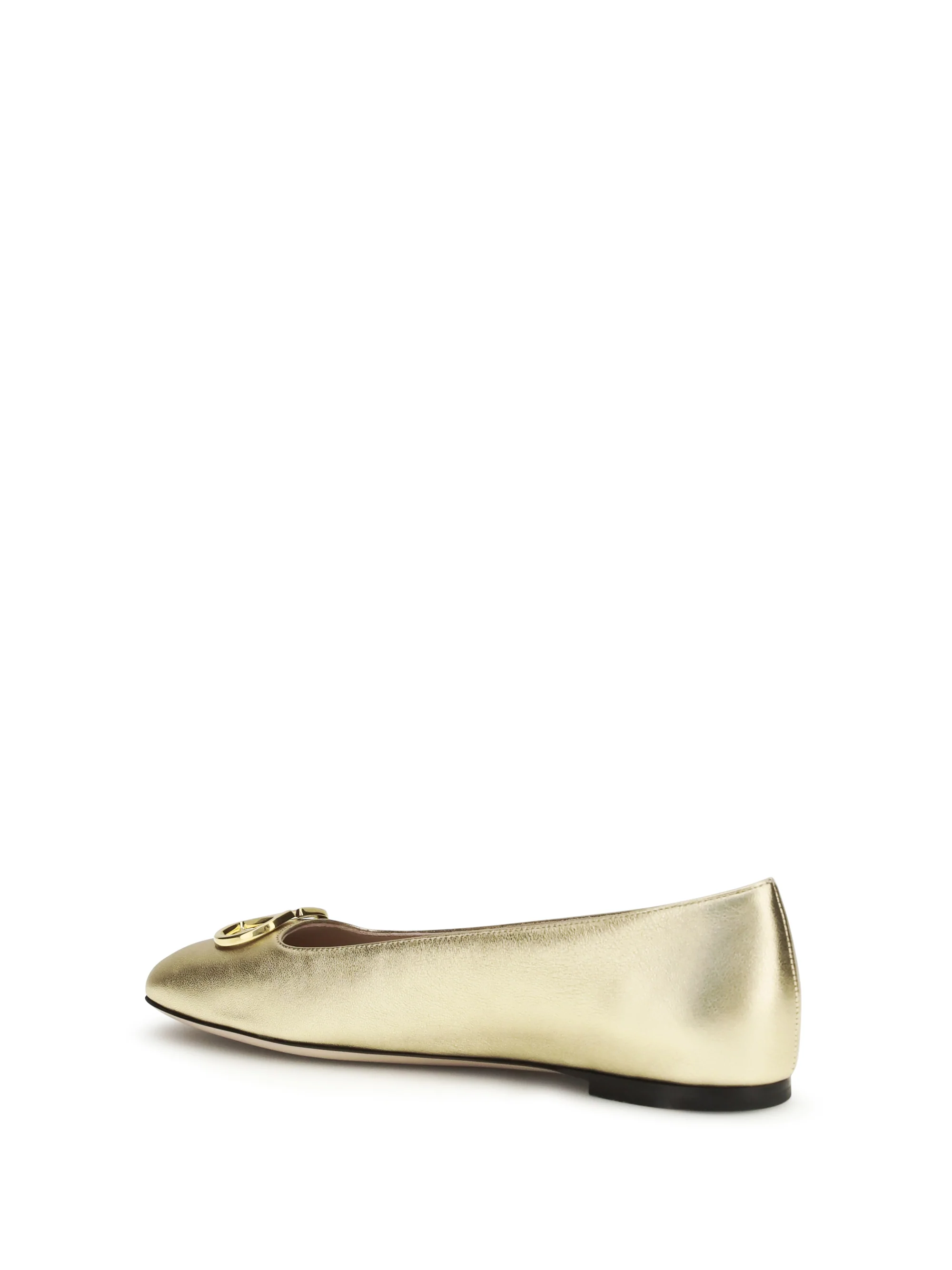 vlogo signature laminated nappa ballerinas