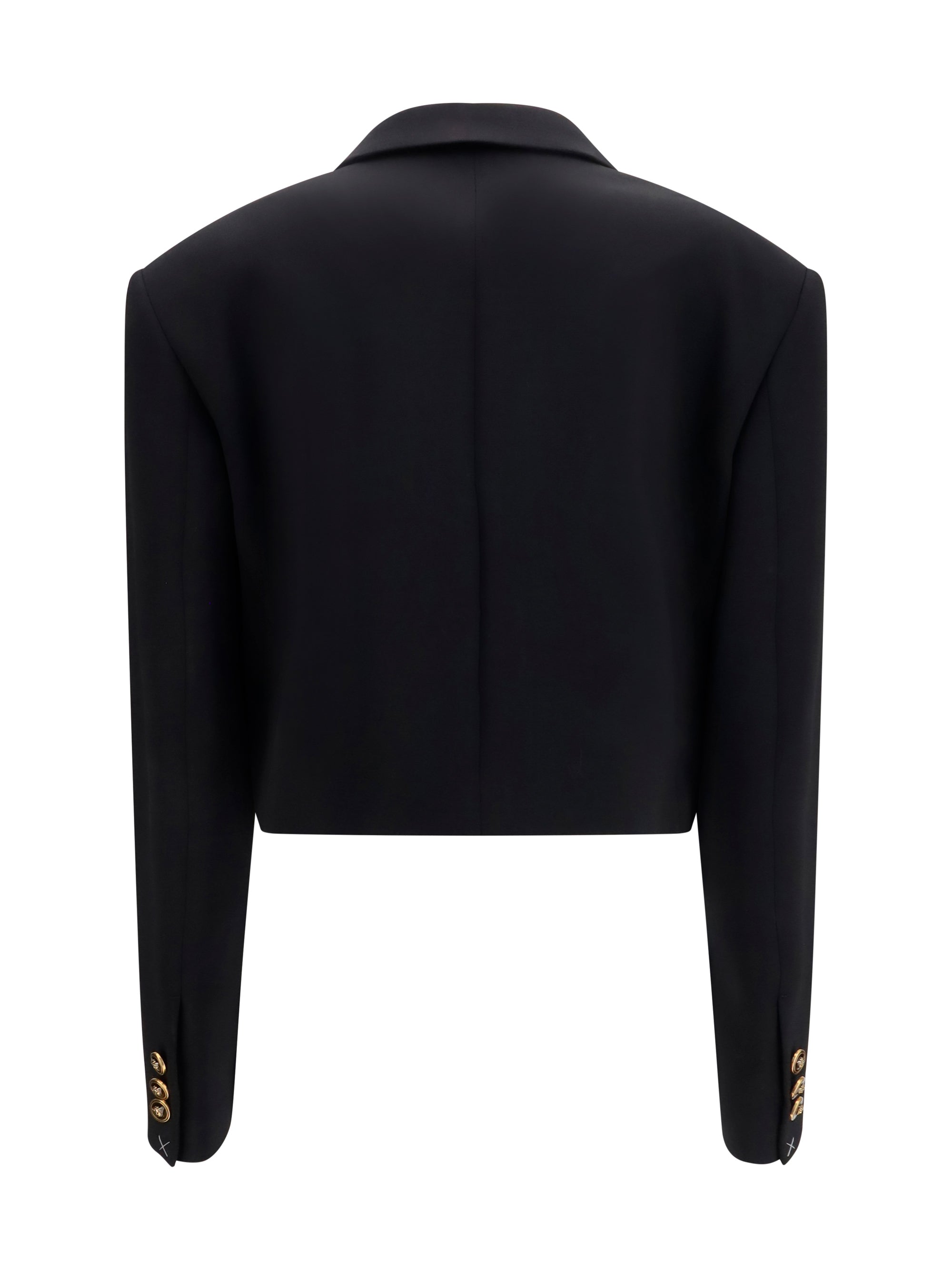 cropped wool blazer