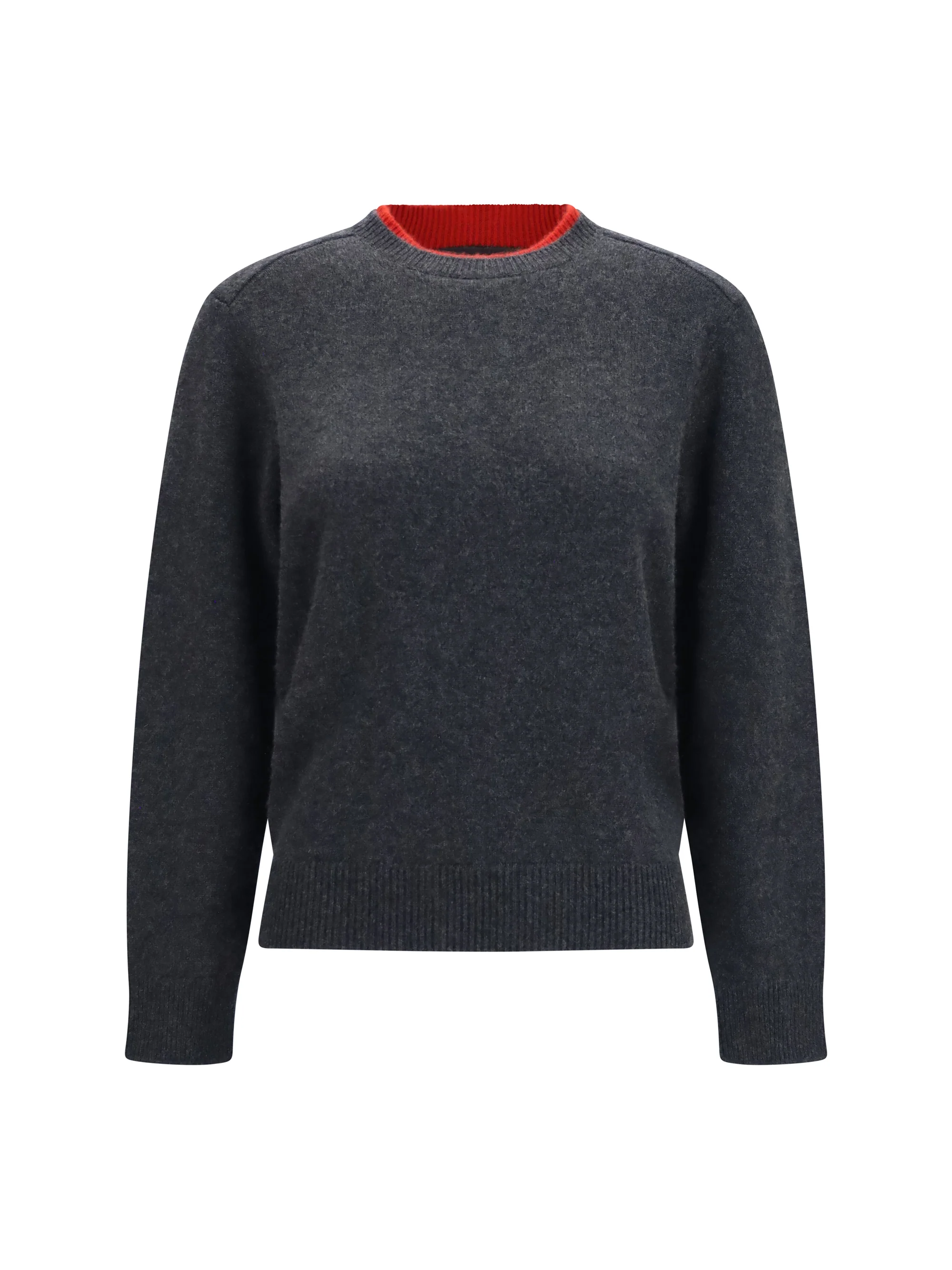 LOULOU DE SAISON L otis cashmere sweater with two-tone collar