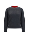 otis cashmere sweater with two-tone collar
