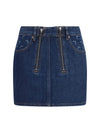 zipped mini skirt