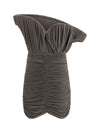 asymmetrical petal mini dress