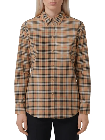 emma cotton check shirt
