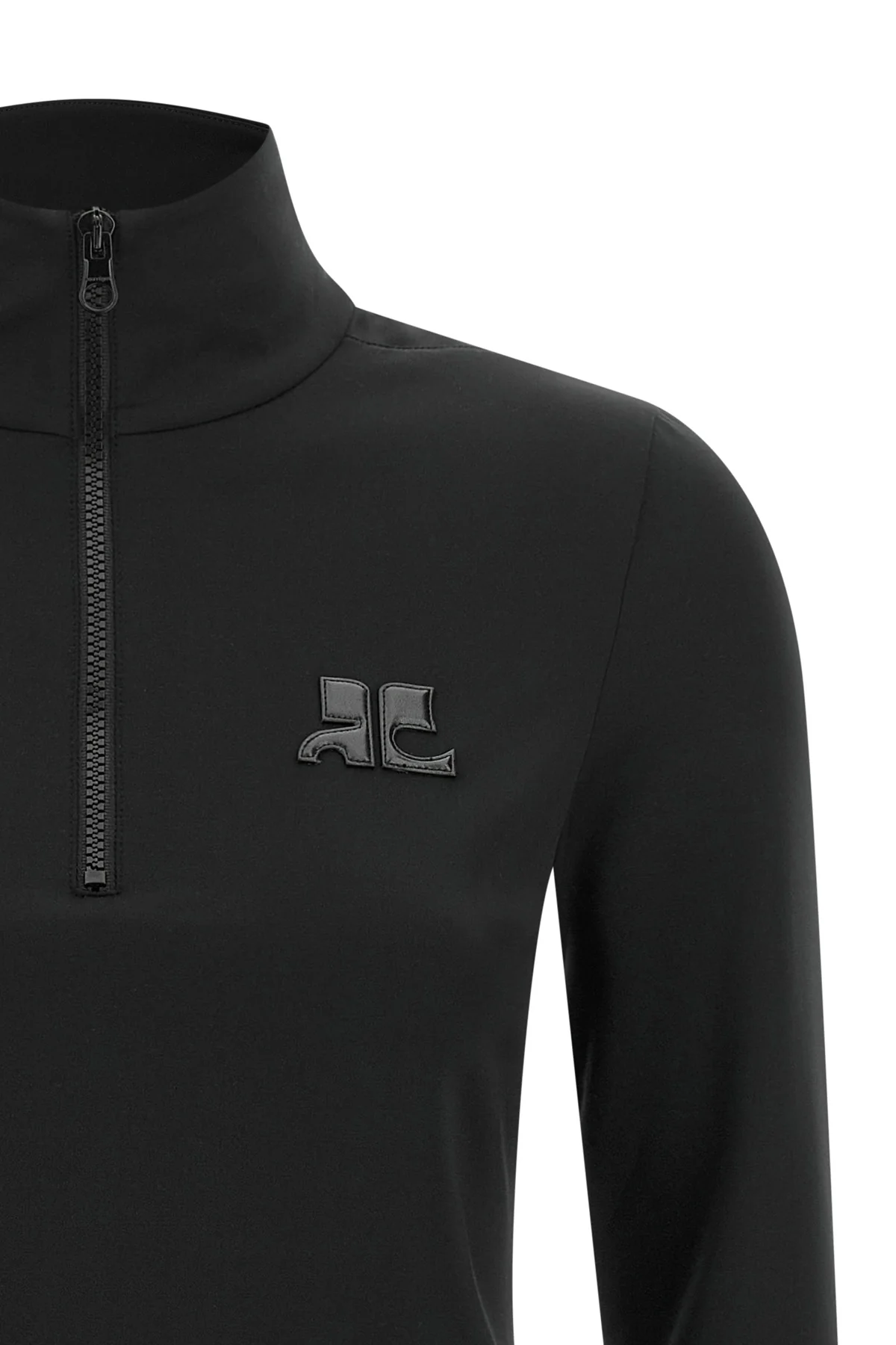 the second-skin jersey by courrèges defines a tight and structured silhouette