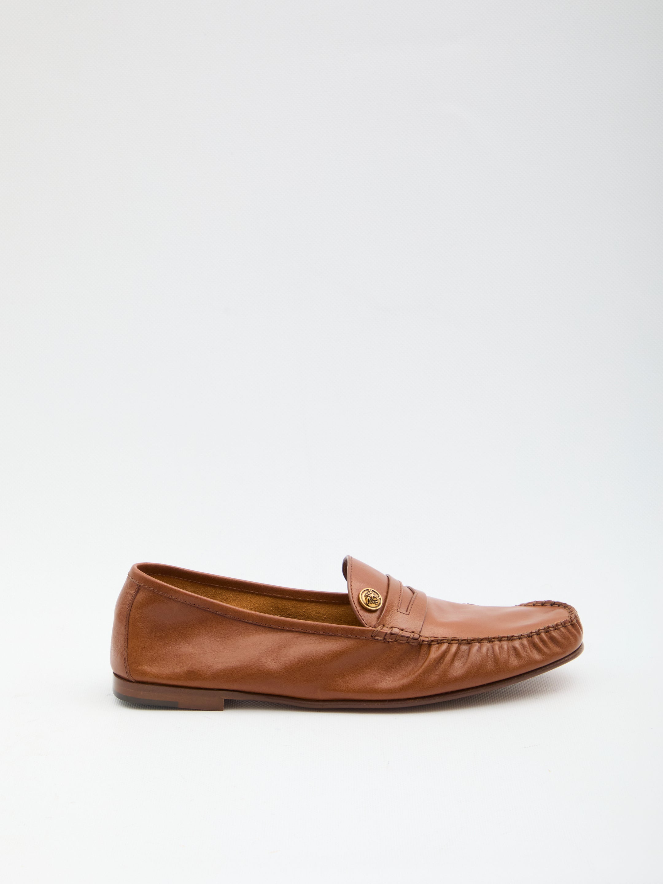 VERSACE 36 medusa leather loafers