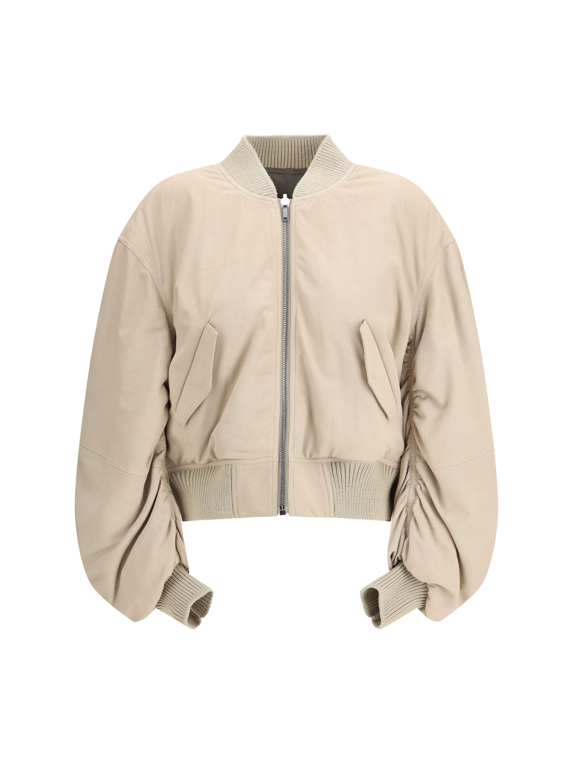 RICK OWENS 38 secchia flight bomber in lamb leather