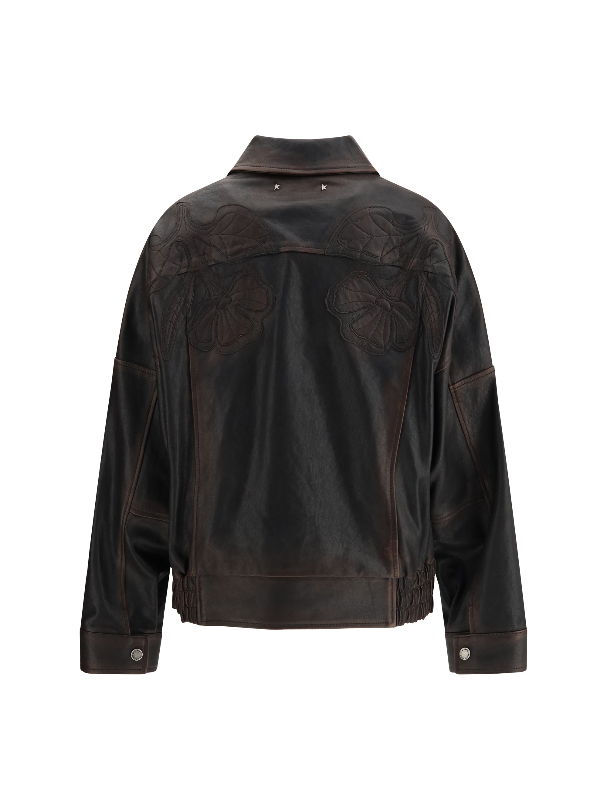 nappa leather bomber jacket