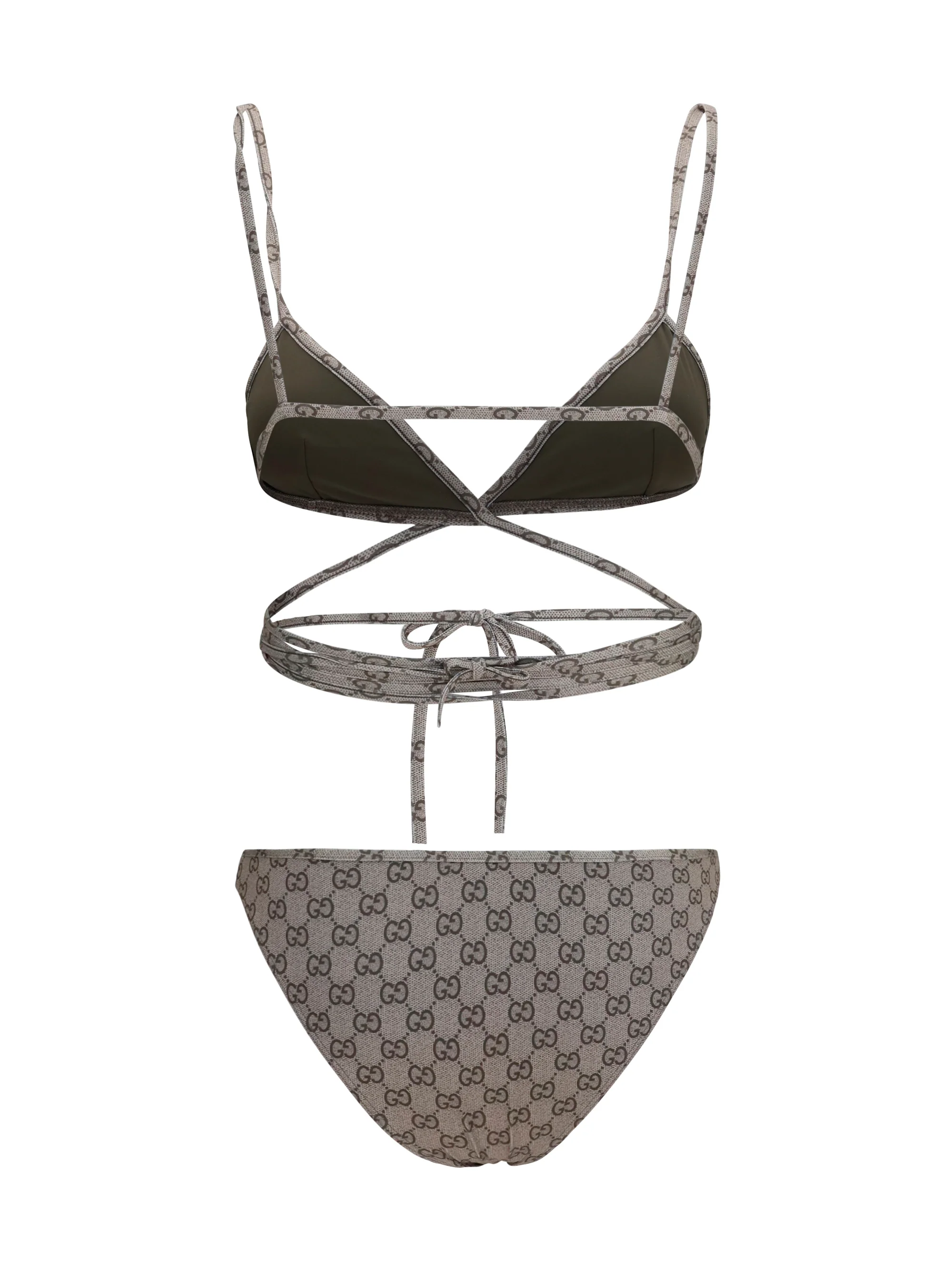 GUCCI M printed stretch jersey bikini
