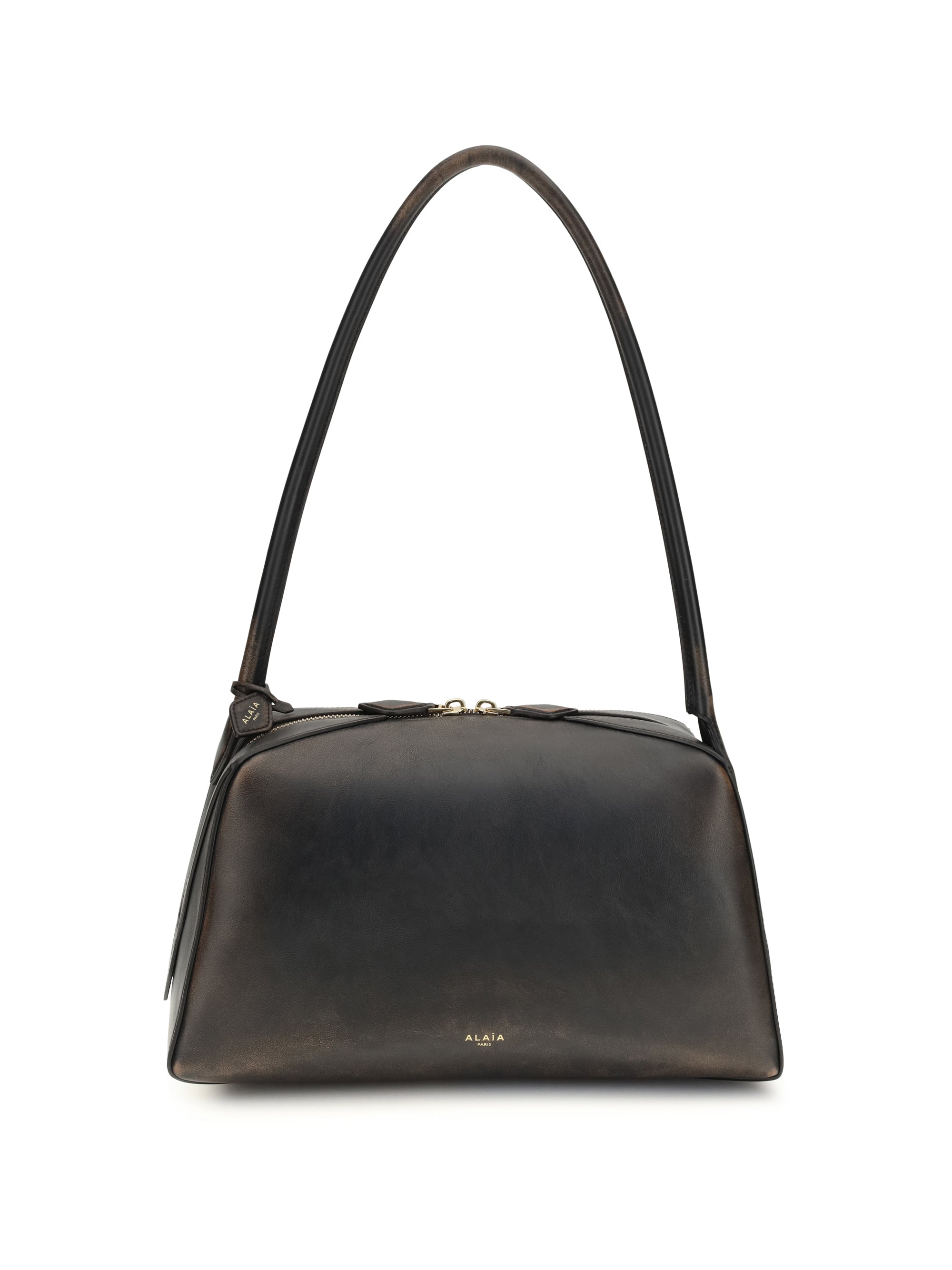 ALAIA OS le bouledogue shoulder bag in aged leather