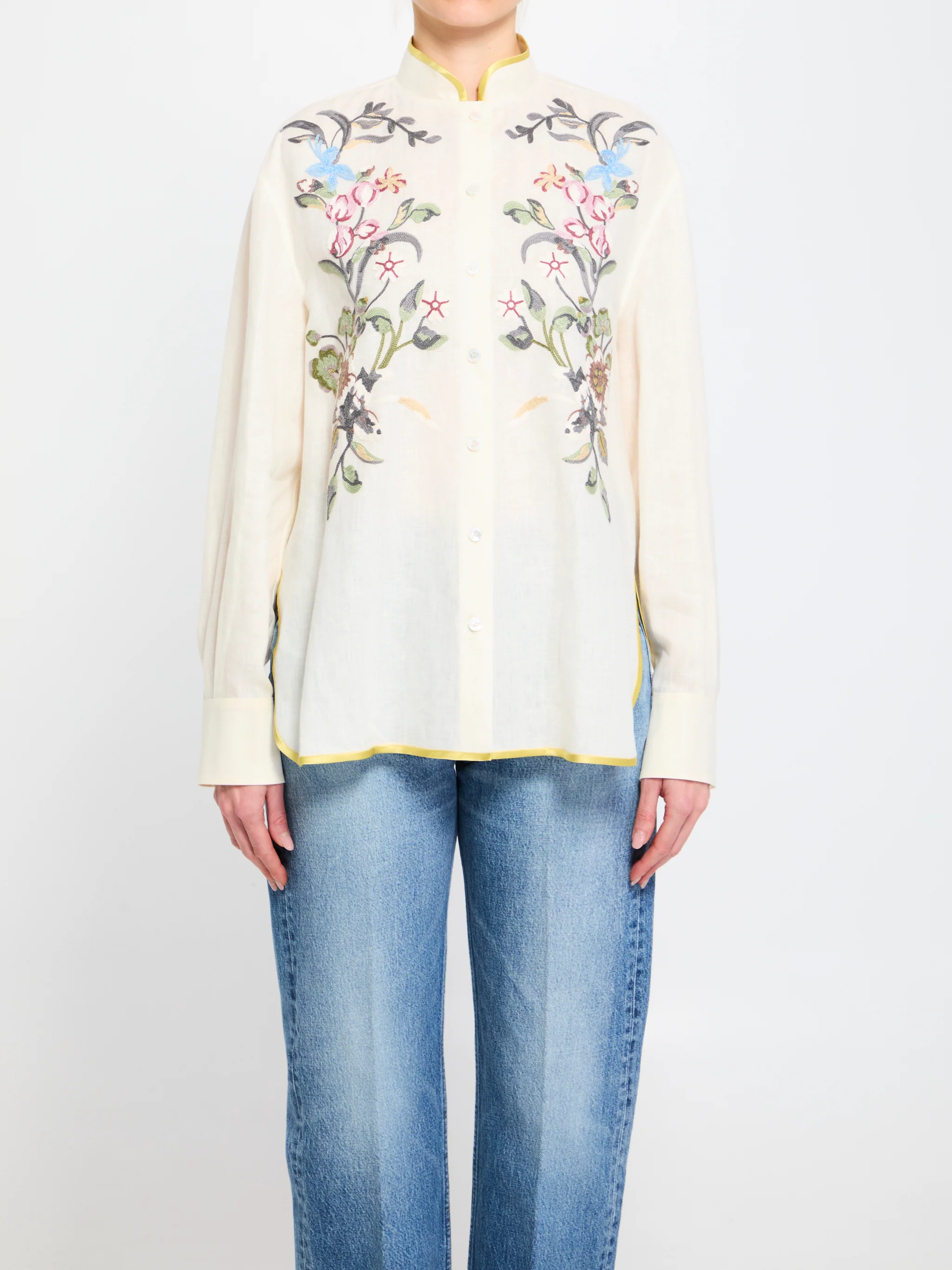 linen shirt with embroidery