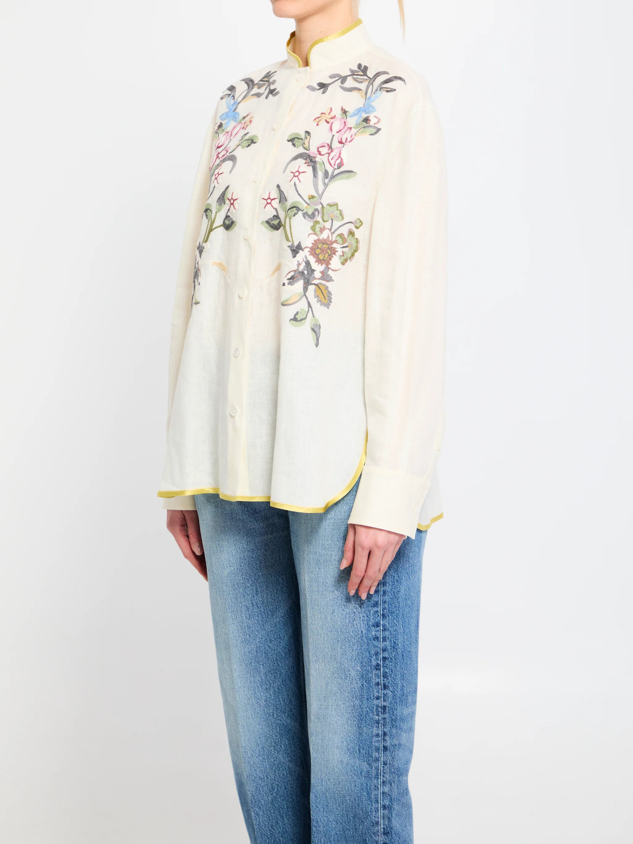 linen shirt with embroidery