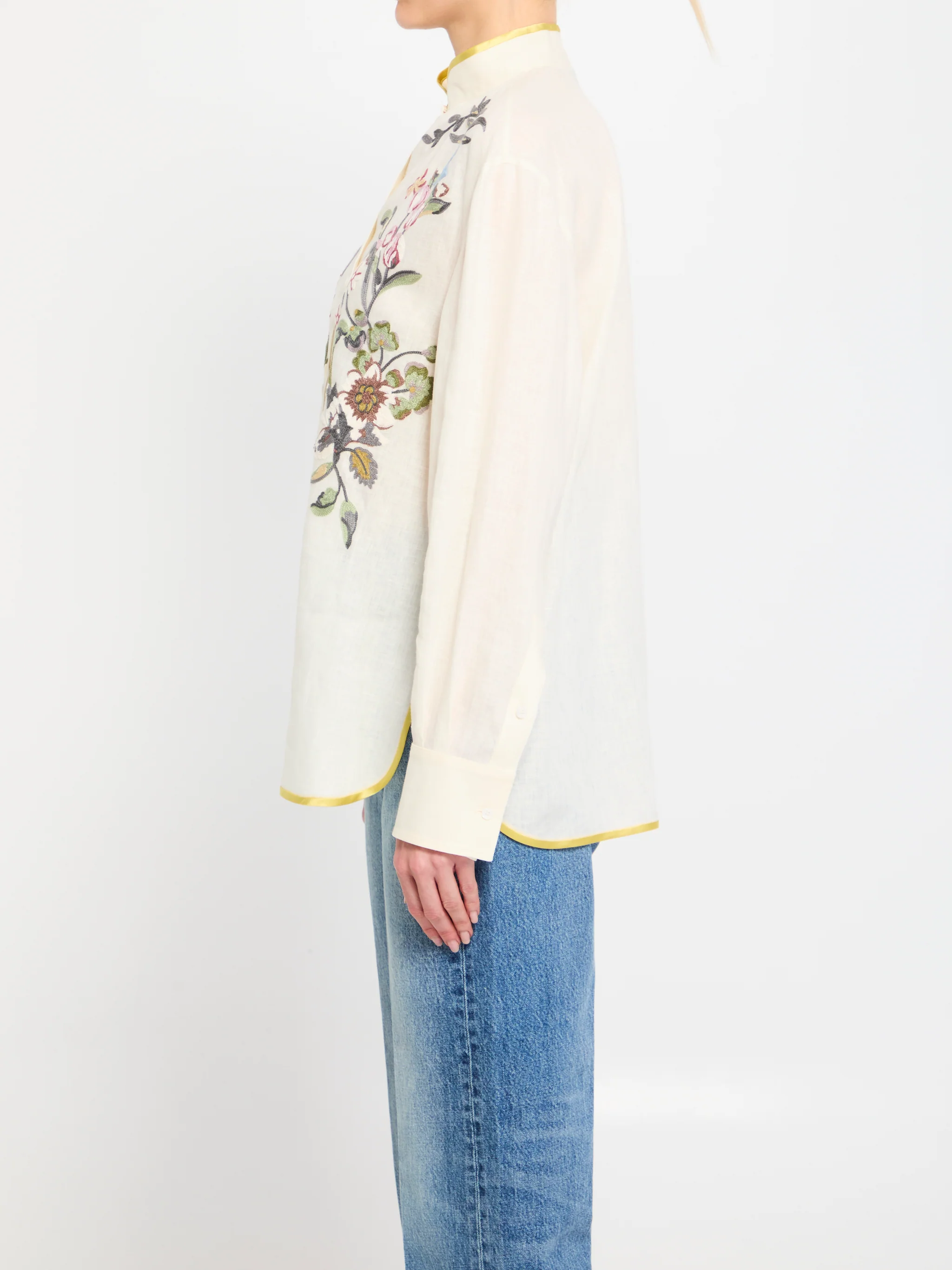 linen shirt with embroidery