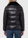 ultralight nylon and fur collar jacket