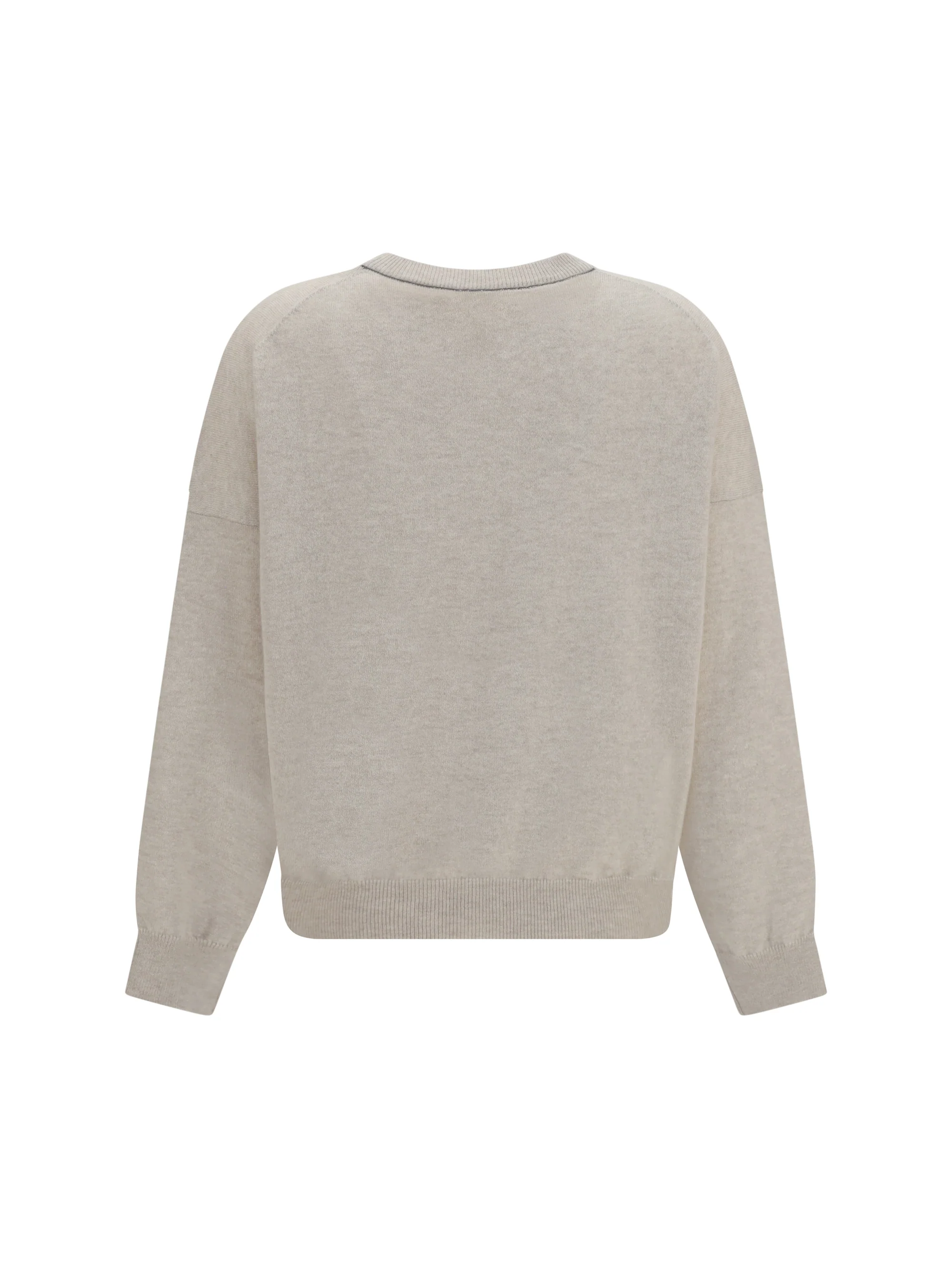 cashmere sweater with monili chain