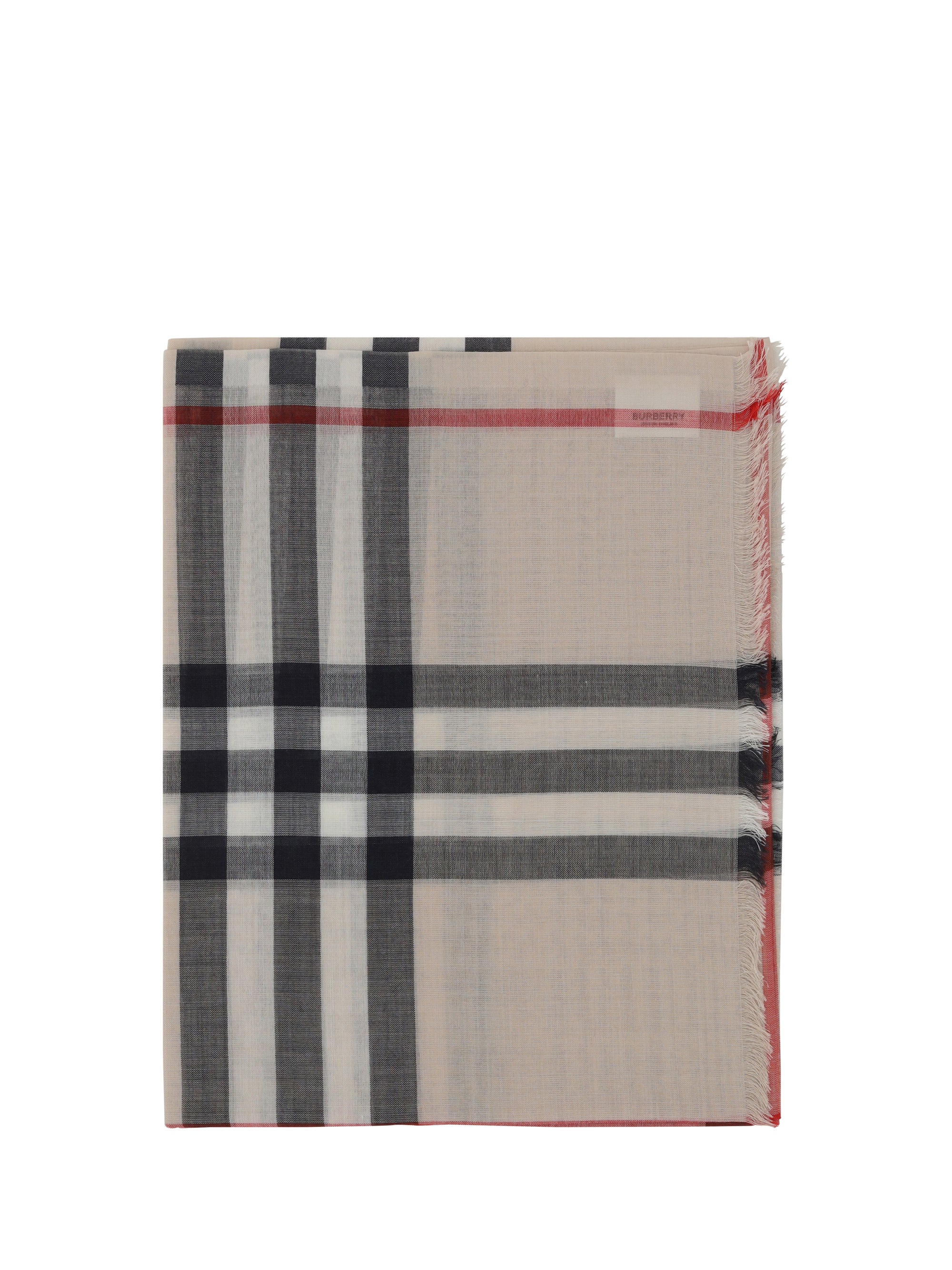 BURBERRY OS silk and wool scarf