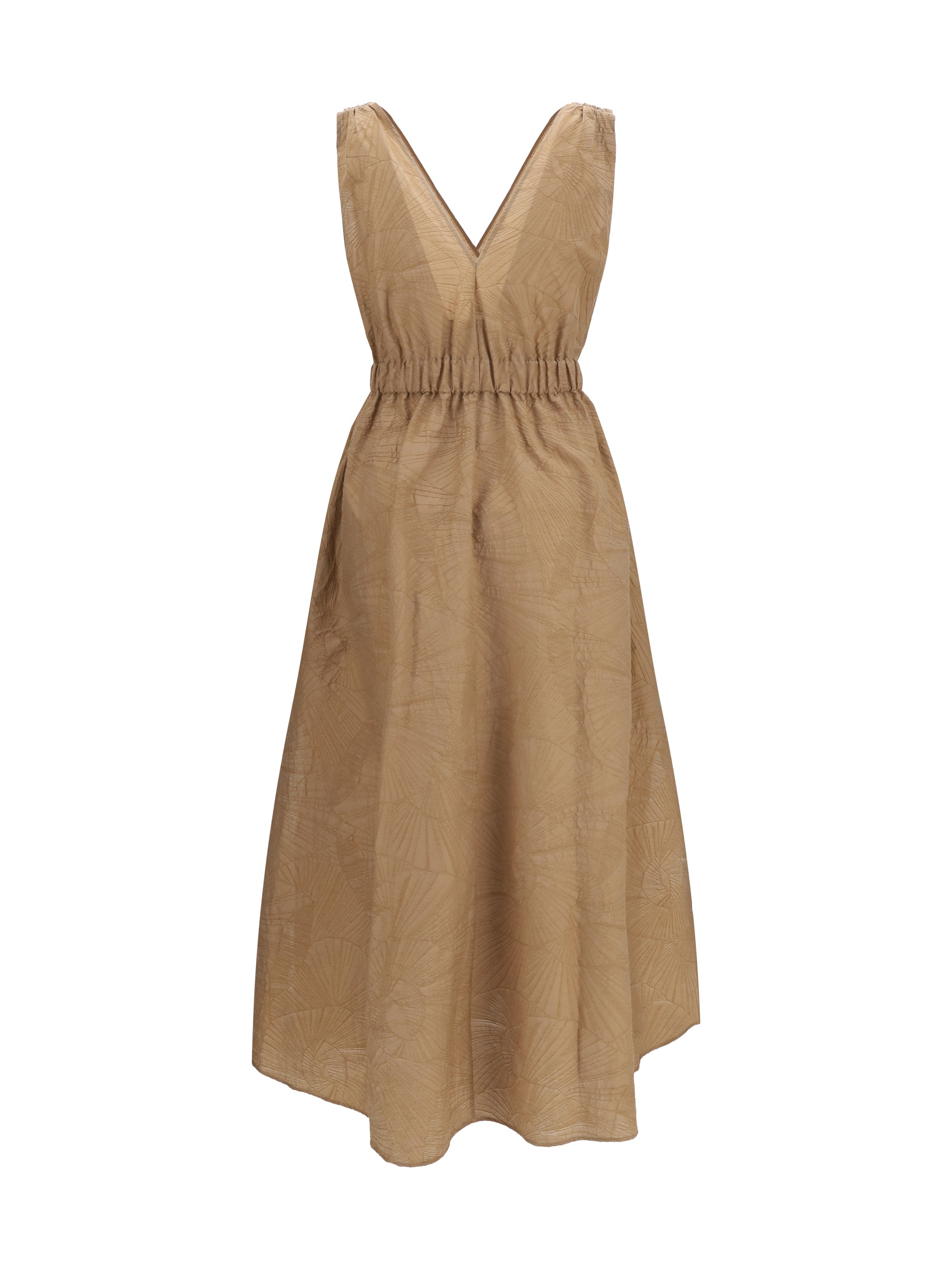 midi dress with floral motif