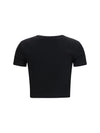cropped ribbed cotton t-shirt