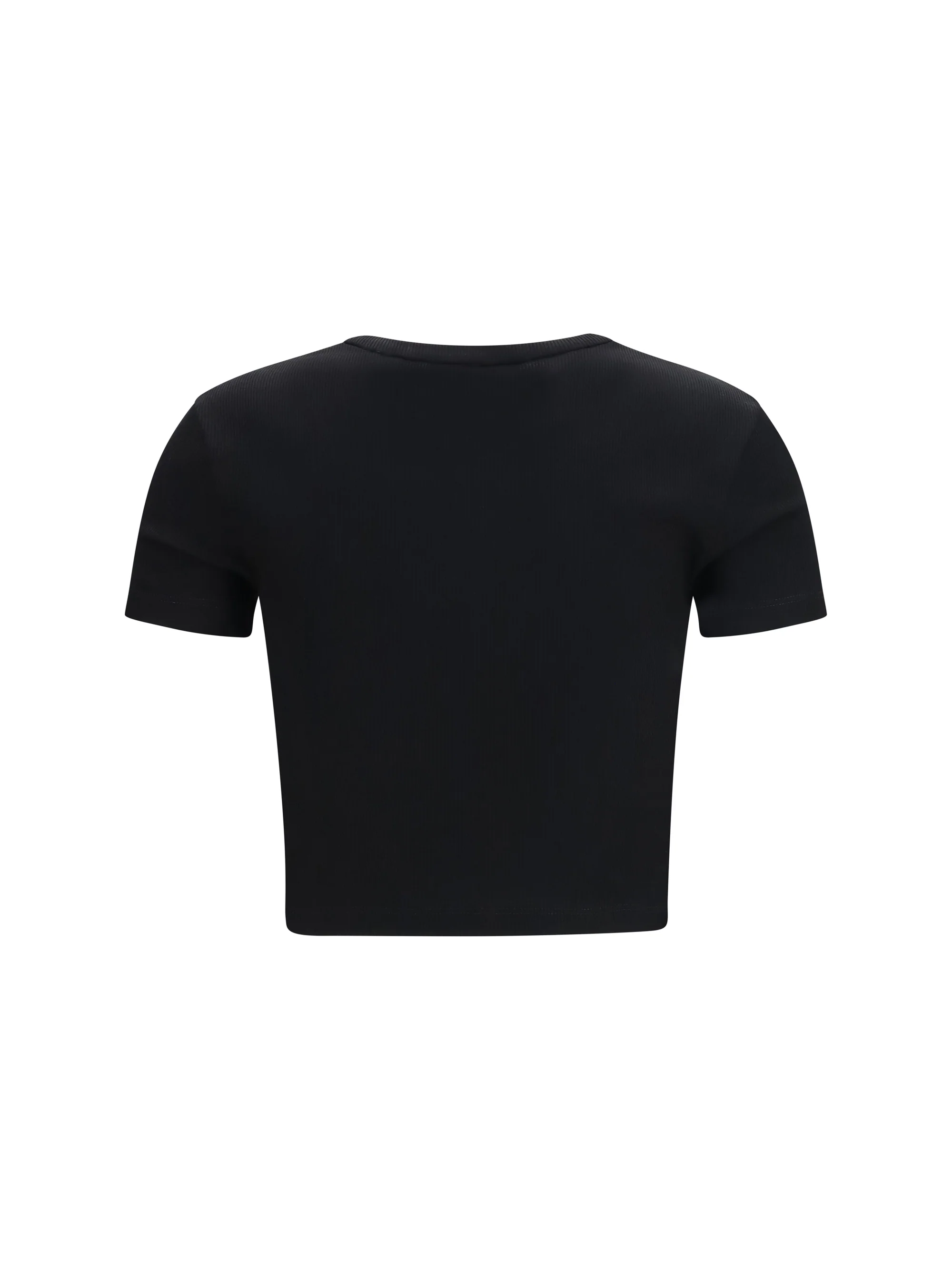 cropped ribbed cotton t-shirt
