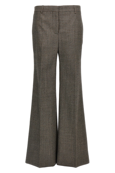 micro houndstooth wool trousers