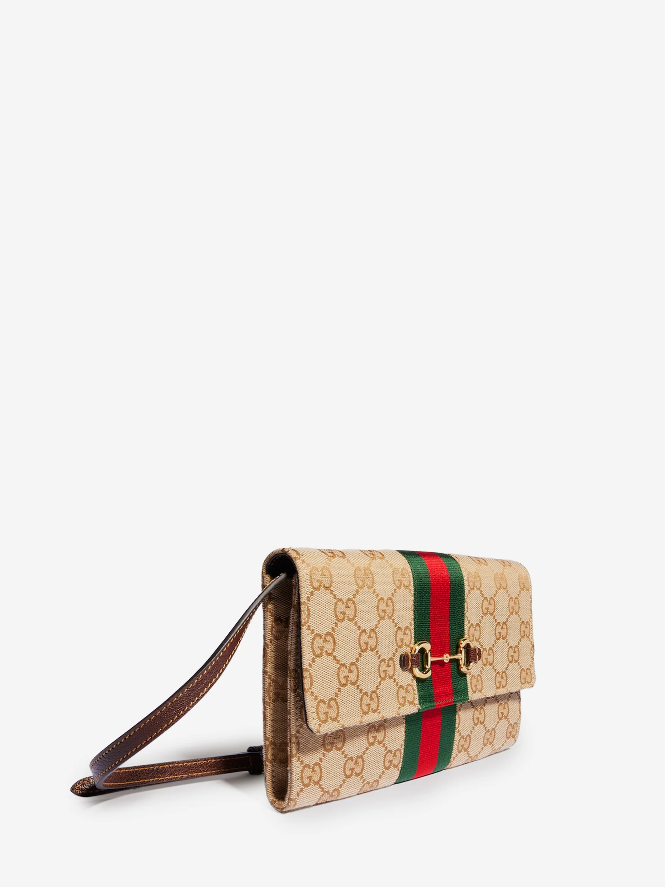GUCCI OS gucci horsebit web wallet with strap bag