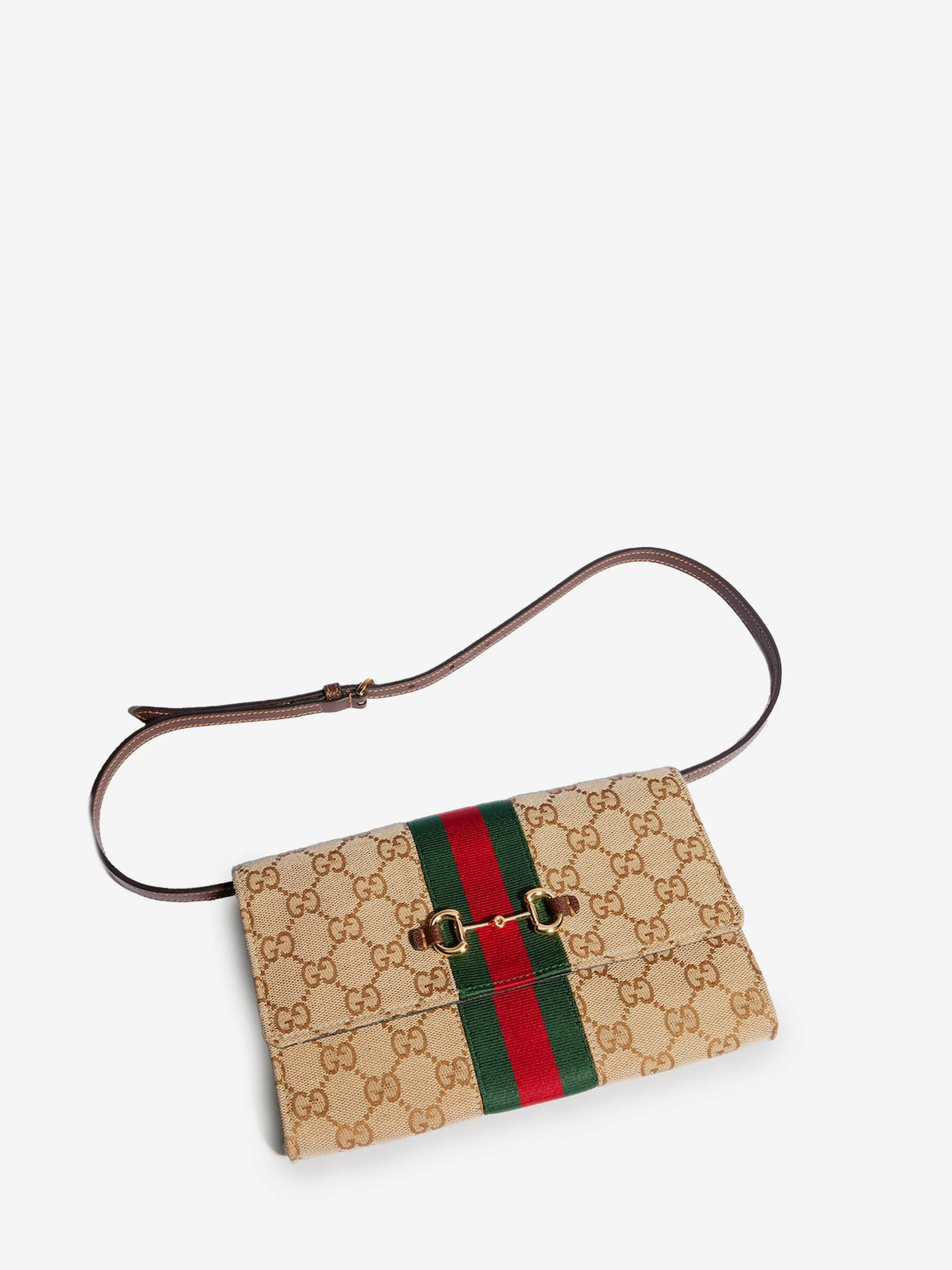 gucci horsebit web wallet with strap bag