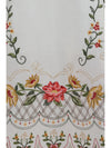 embroidered midi dress with asymmetrical hem