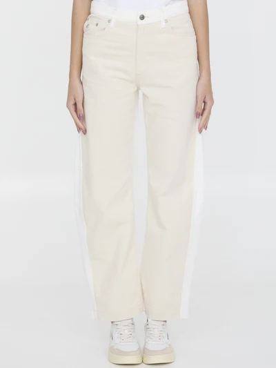 banana leg utility jeans