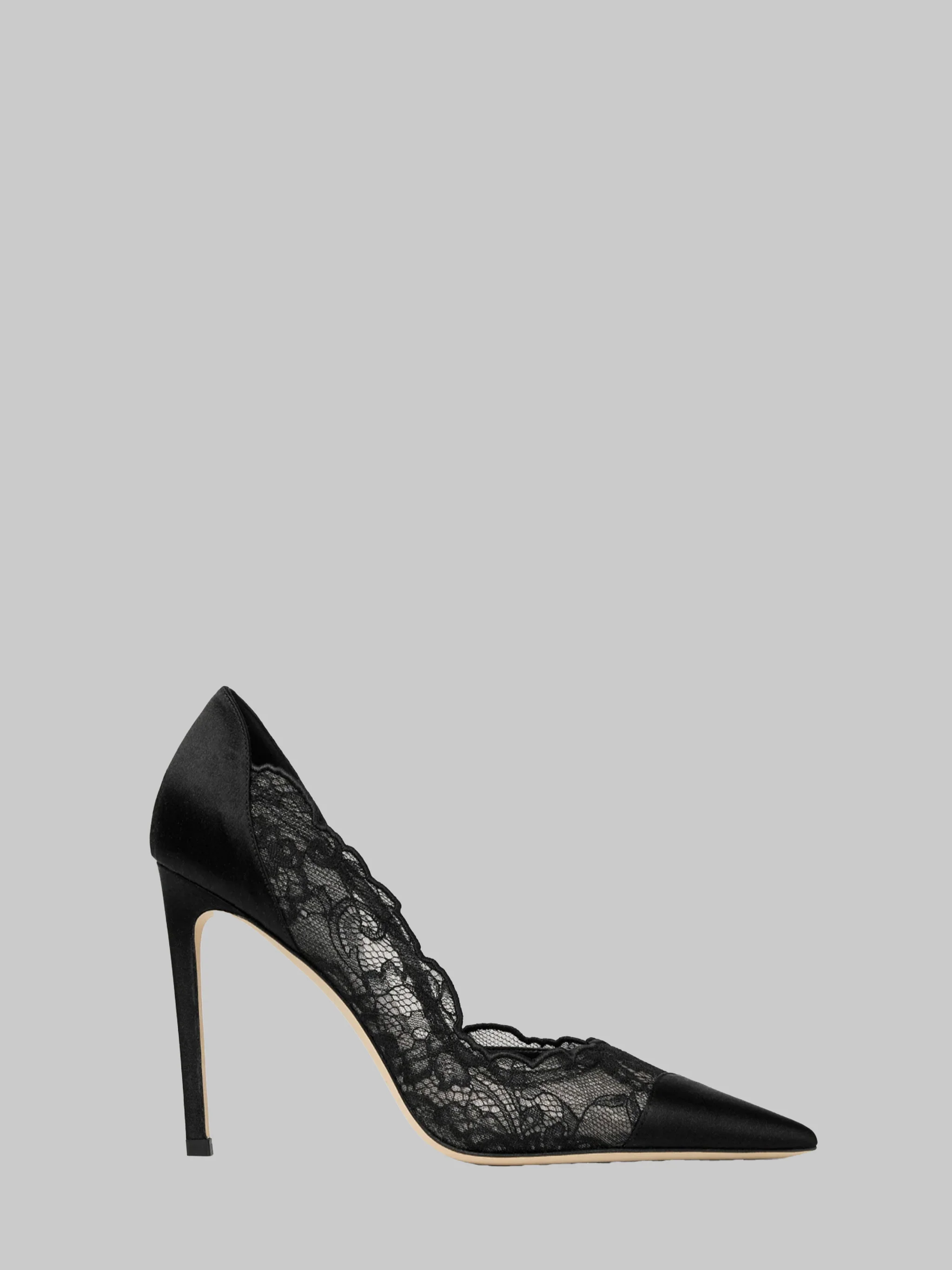 brigitte 100 pumps in lace and satin
