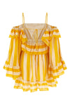 daylight striped cotton curled dress