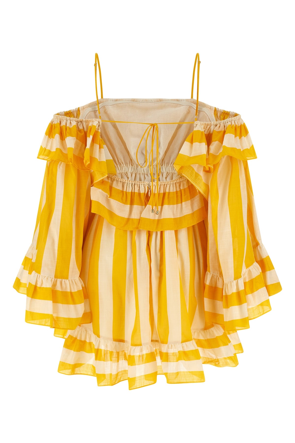daylight striped cotton curled dress