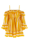 daylight striped cotton curled dress