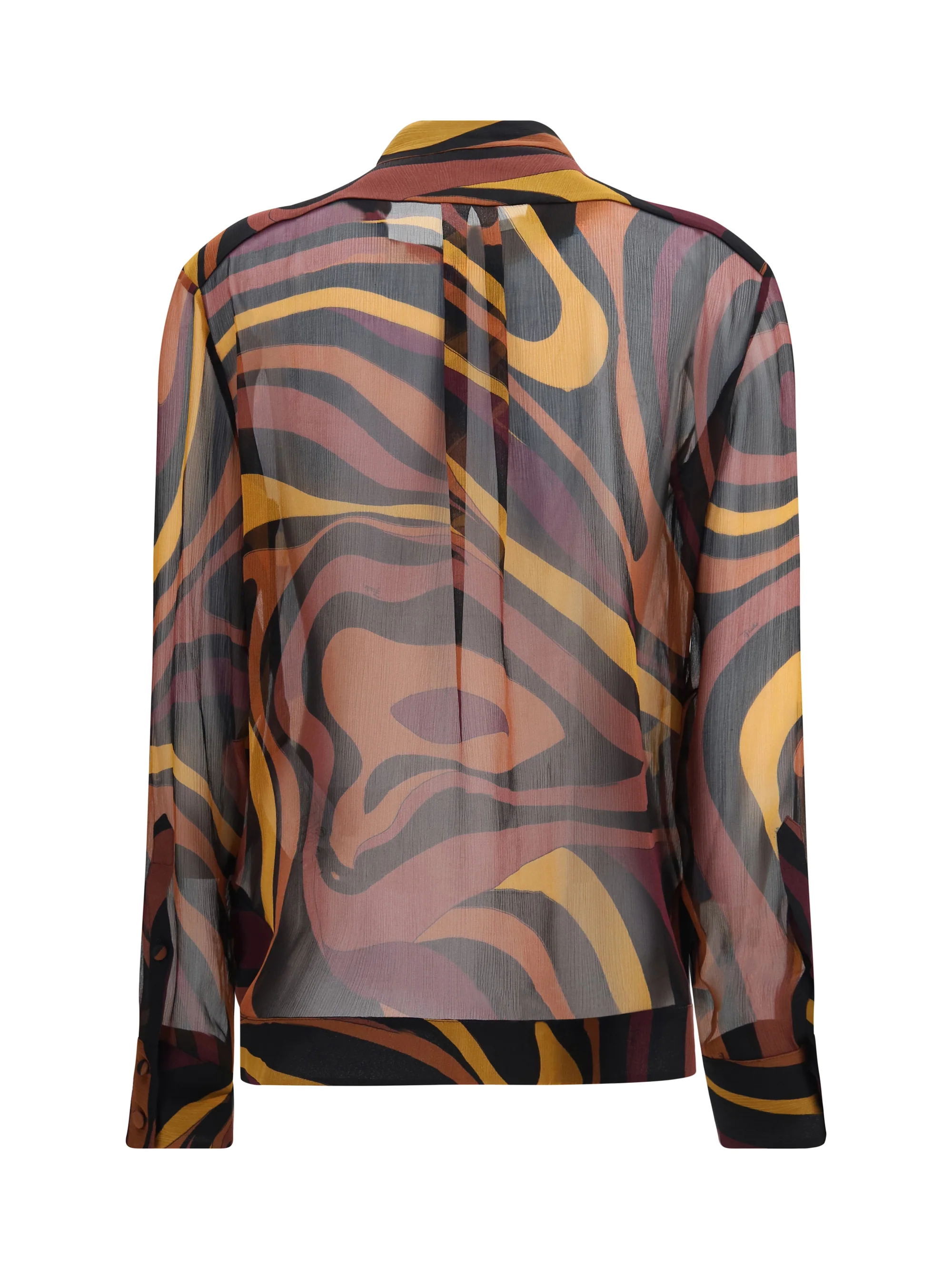 creponne shirt in marmo print