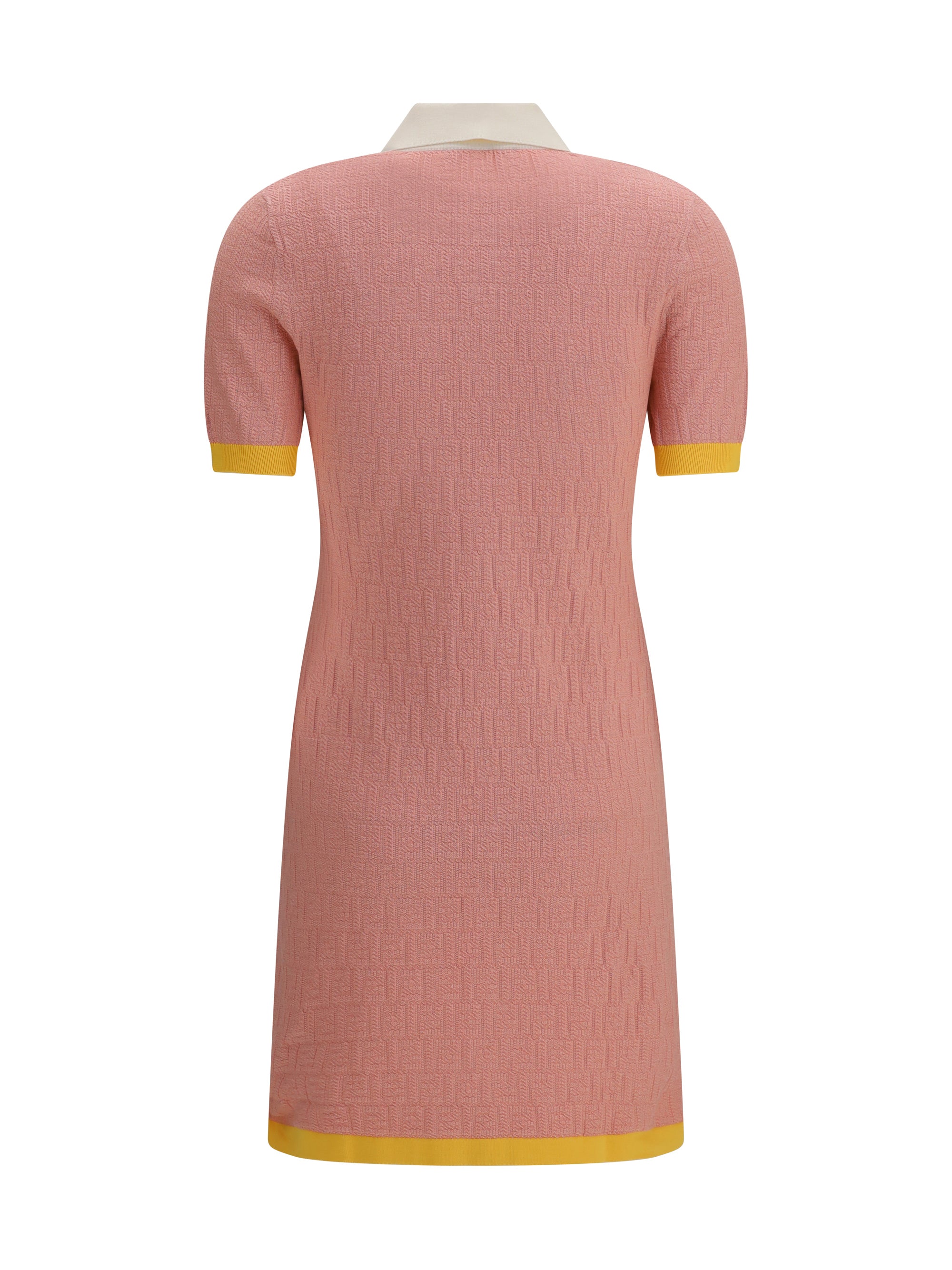 short fitted cotton and silk ff dress