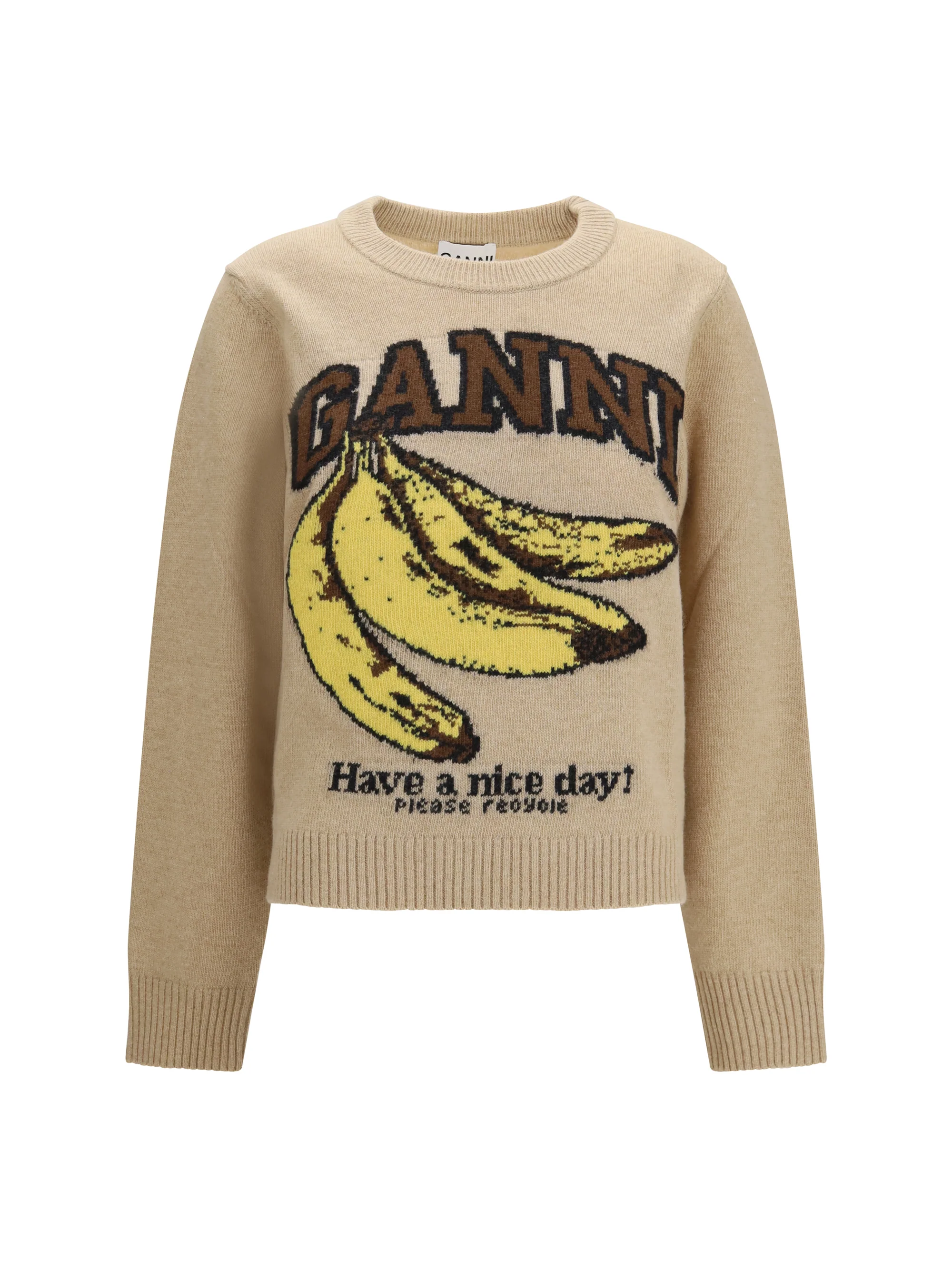 GANNI M wool graphic sweater