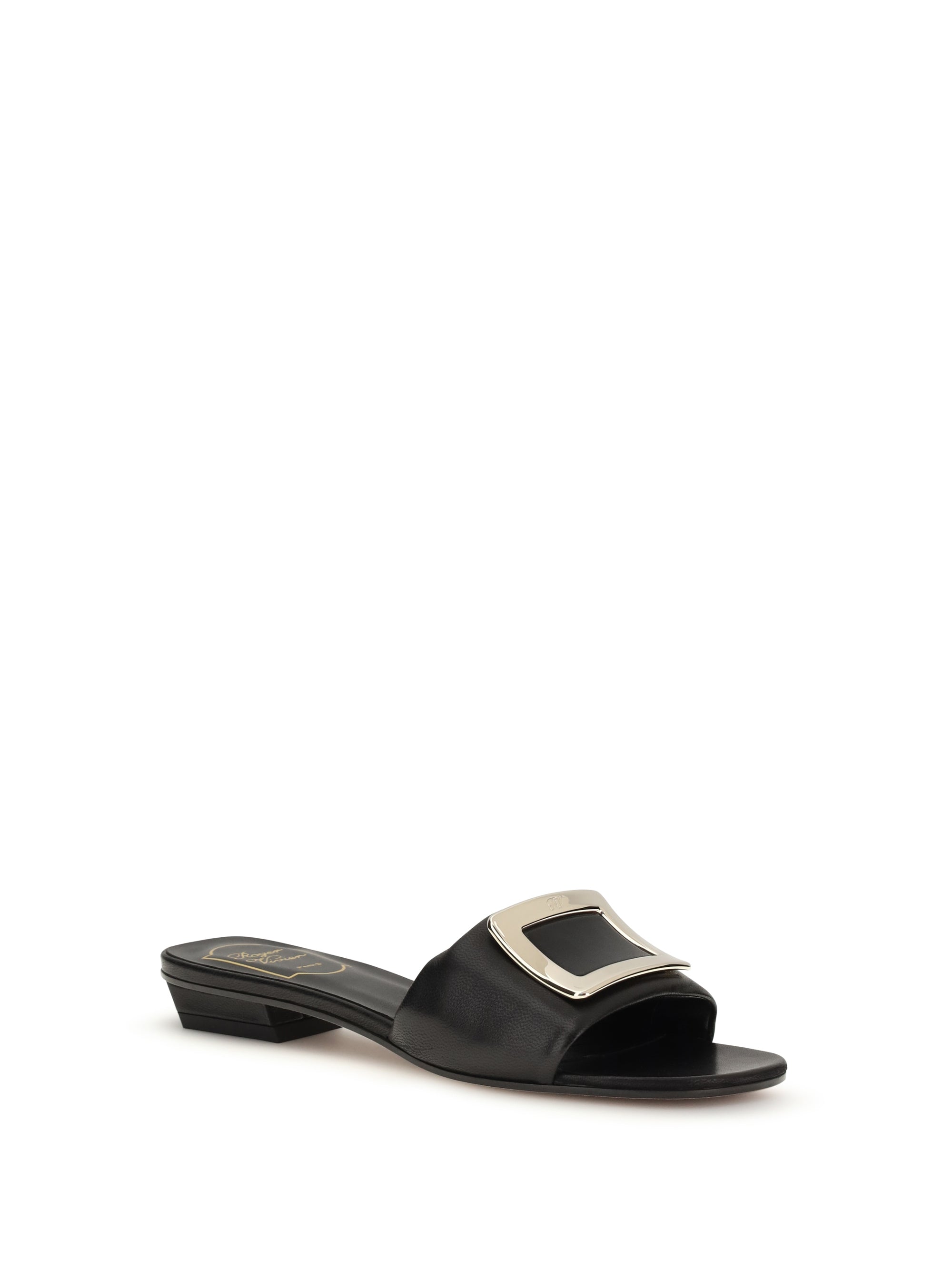 ROGER VIVIER 36 leather slide sandals