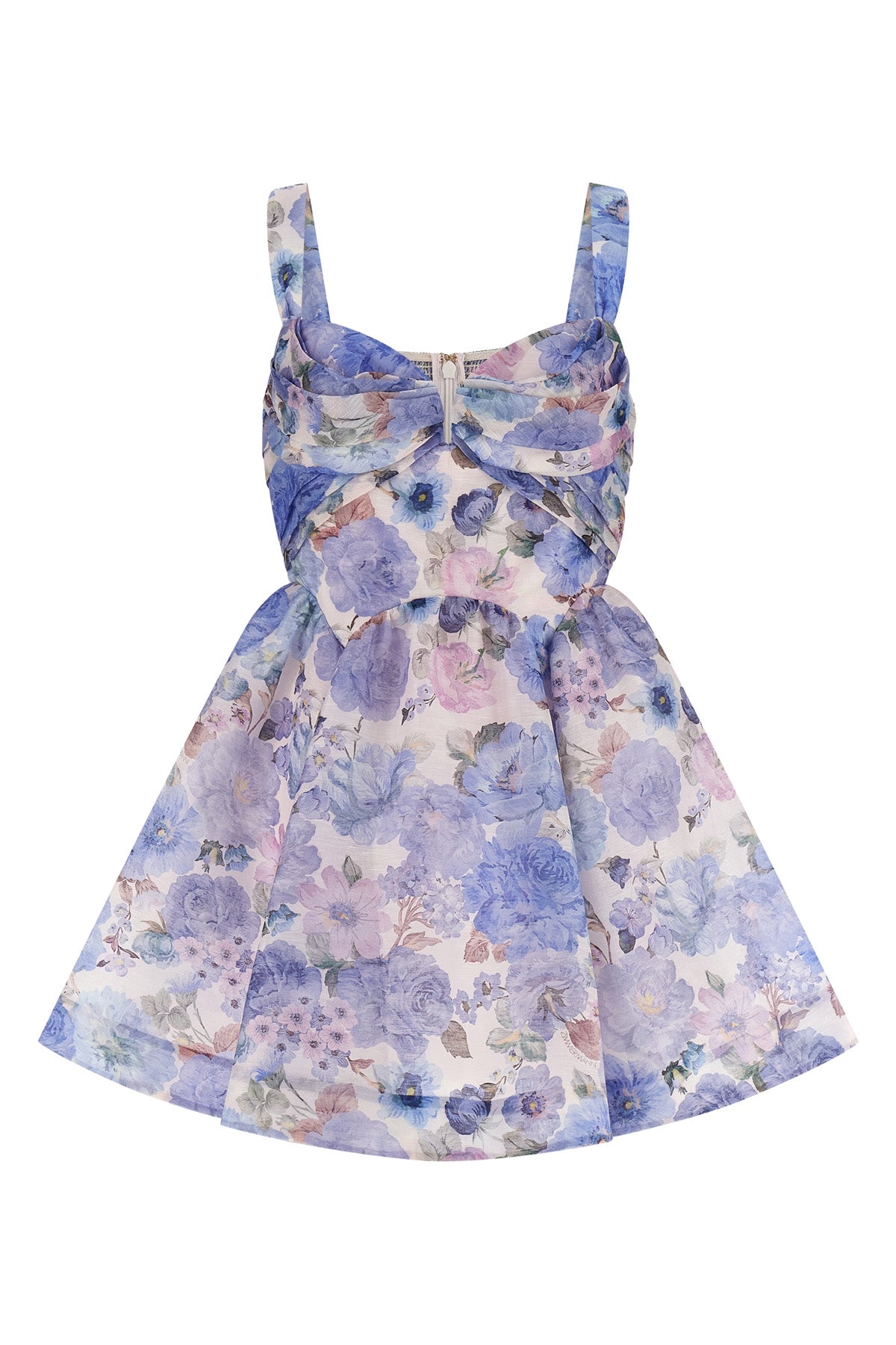 ZIMMERMANN 2 rebellion mini dress in silk organza and linen