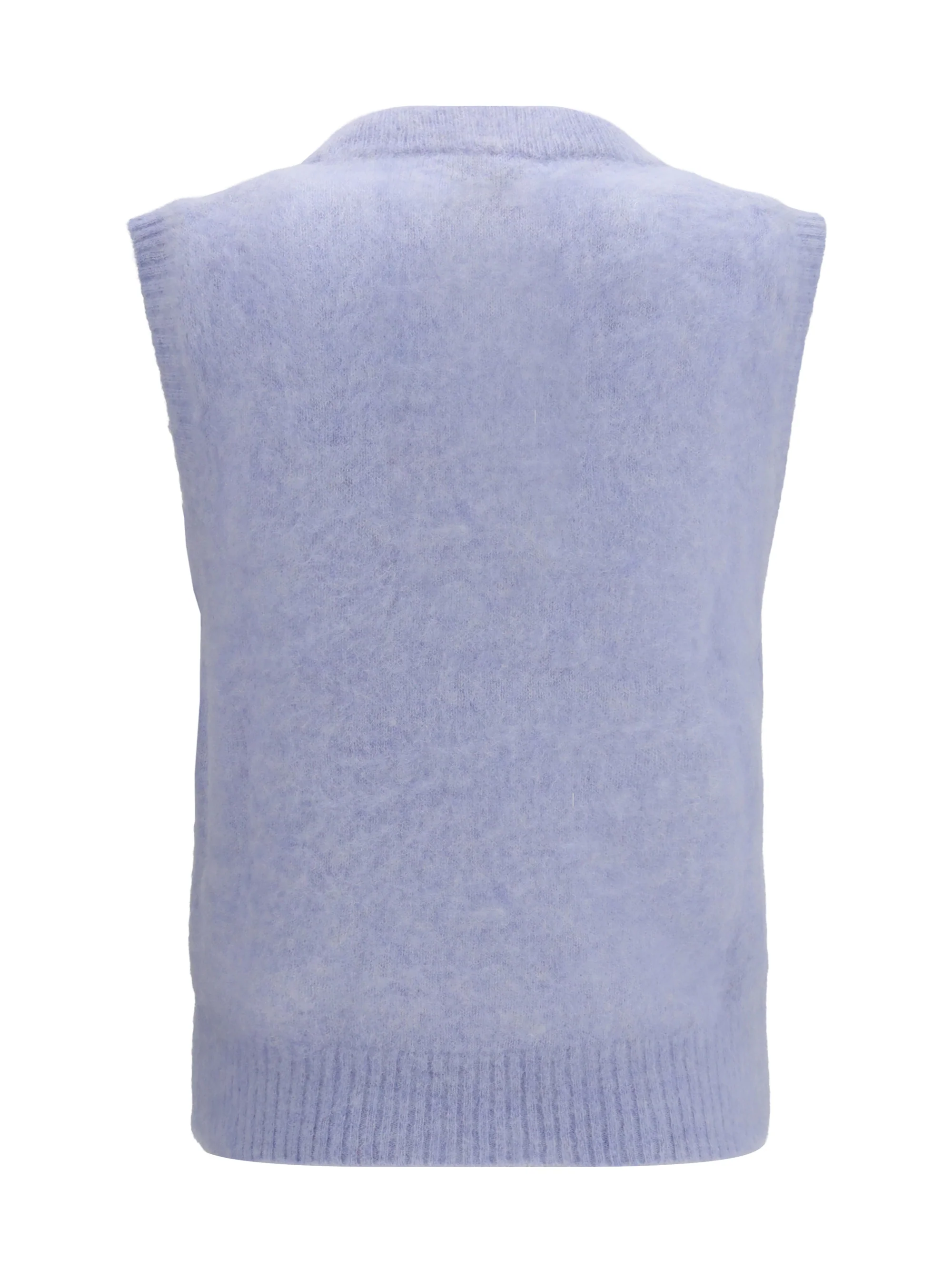 GANNI M teddy brushed alpaca vest
