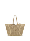 bc duo shoulder bag in raffia