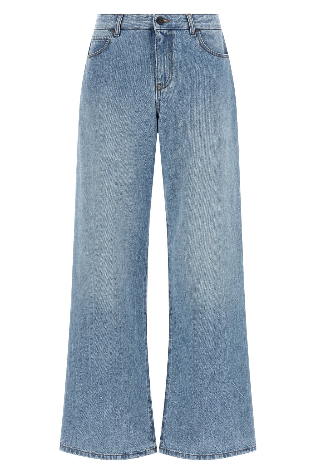 eglitta stone-washed cotton denim jeans