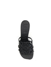 anagram petal leather slide sandals