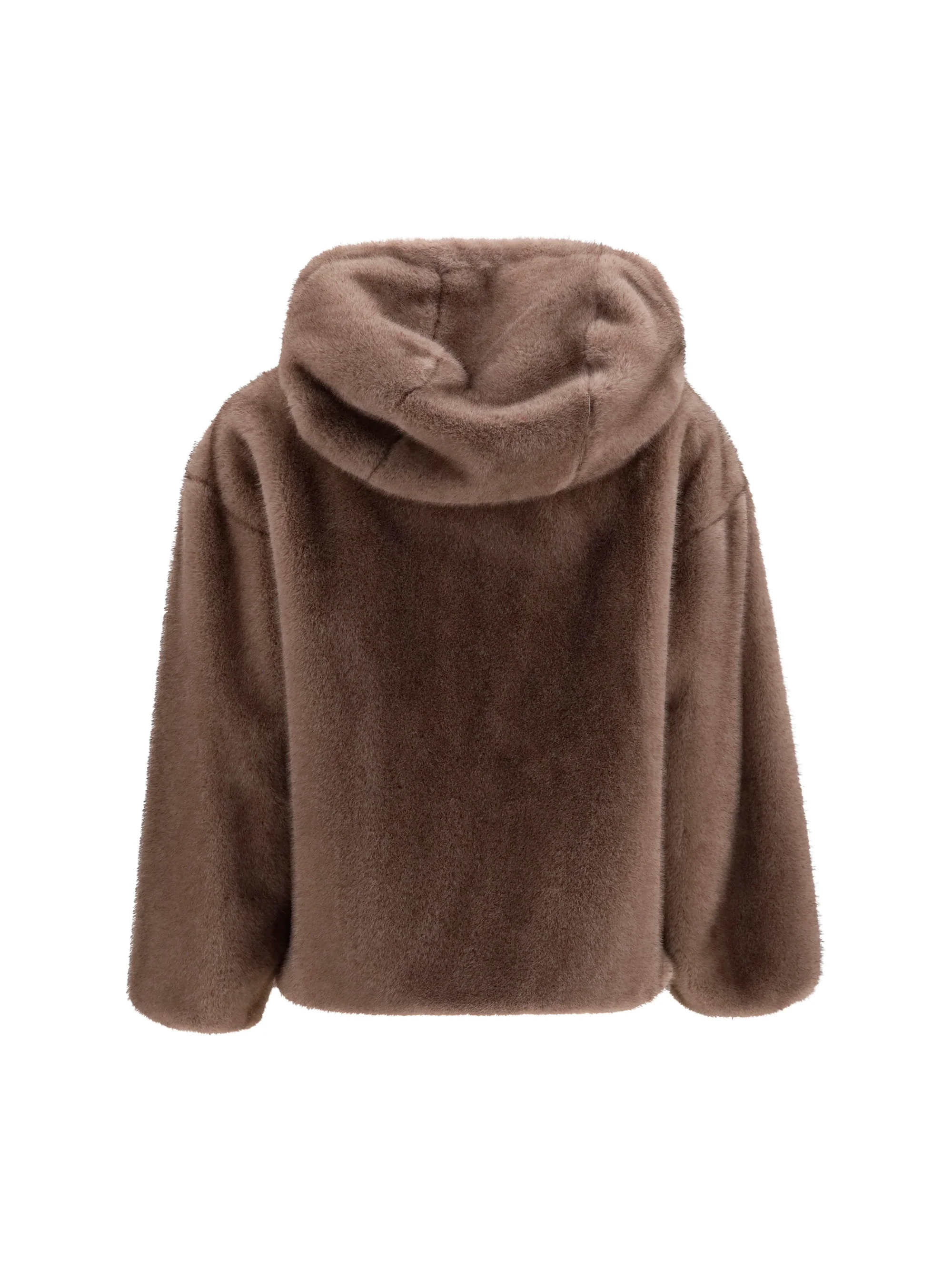 HERNO 40 hooded jacket in eco-fur 