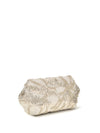 embroidered silk organza clutch