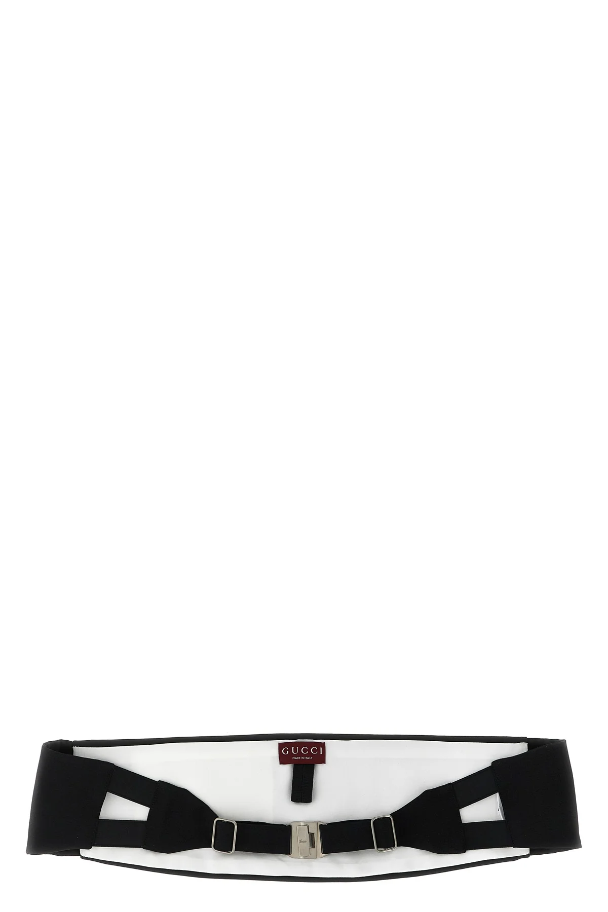 GUCCI L the gucci pure black silk tuxedo sash