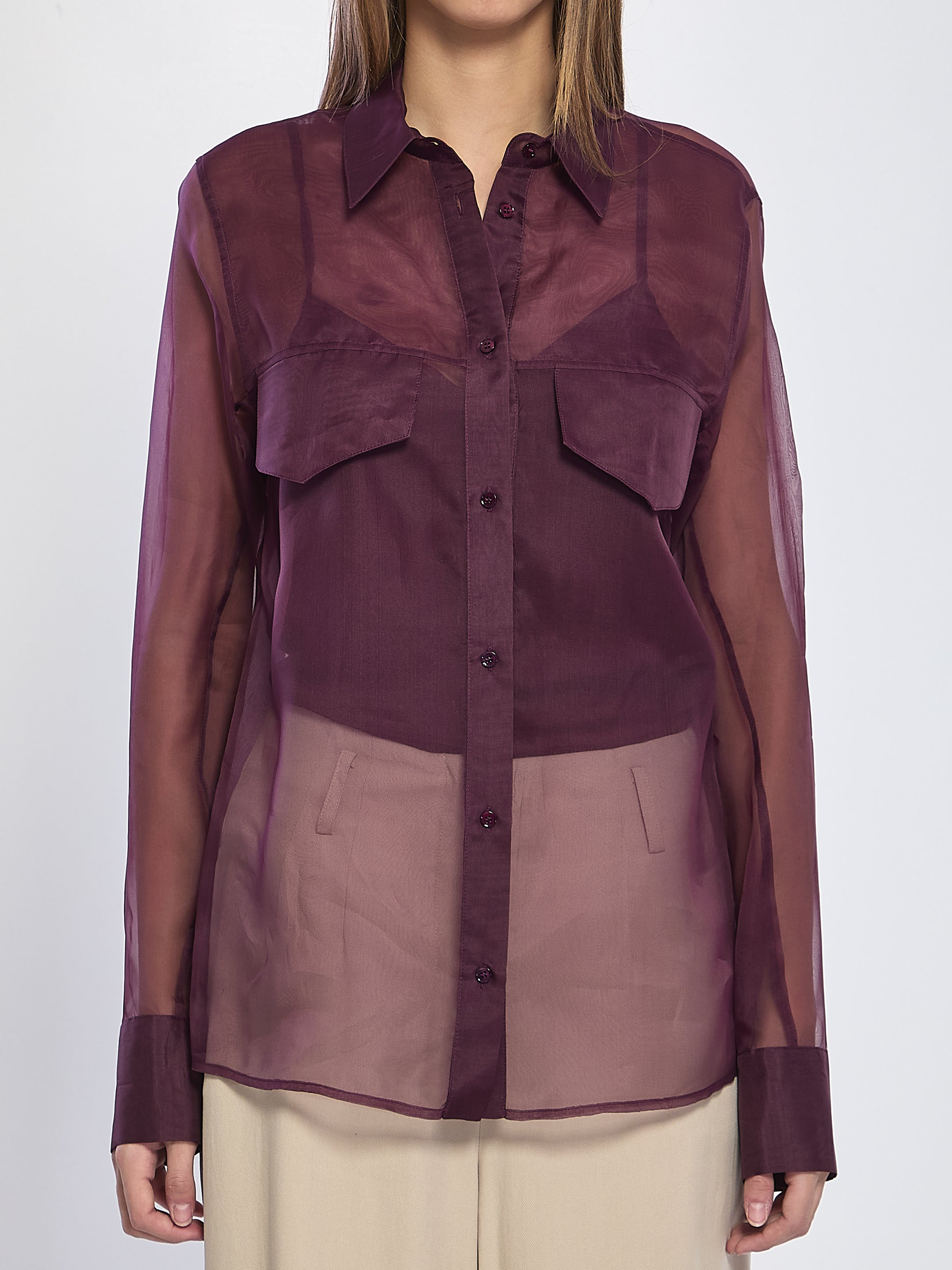 FEDERICA TOSI 40 silk organza shirt